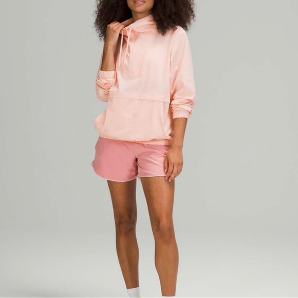 Lululemon Pack Lightweight Pullover Packable Pink Mist Uv Protection Jacket Sz 4 - Picture 1 of 5